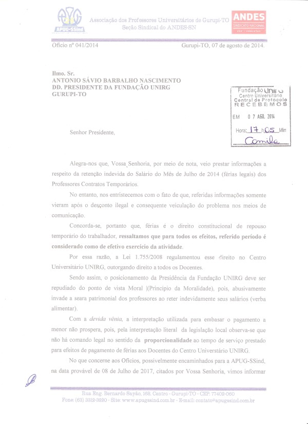Apug rebate nota da Fundação e pede sindicância para apurar má fé e falsidade ideológica