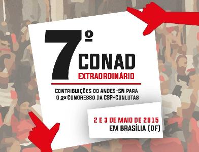 Divulgado o Caderno de Textos do 7º Conad Extraordinário