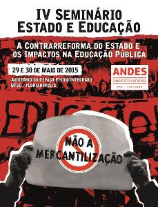ANDES-SN realiza IV Seminário Estado e Educação nos dias 29 e 30 de maio