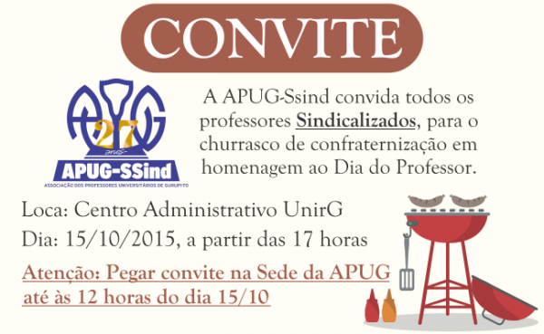 Apug-Ssind comemora Dia do Professor com churrasco de confraternização