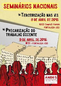 ANDES-SN realiza seminários sobre terceirização e precarização do trabalho docente