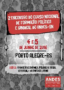 2º encontro de Curso de Formação Política e Sindical do ANDES-SN acontece em junho