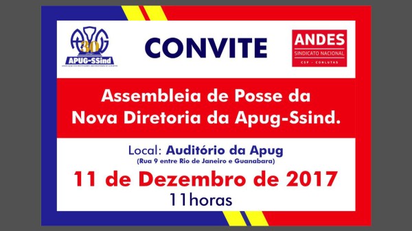 Nova diretoria da Apug-Ssind toma posse na segunda-feira, 11 de dezembro