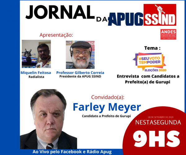 Candidato Farlei Meyer encerra primeira rodada de entrevistas na Rádio ApugSsind