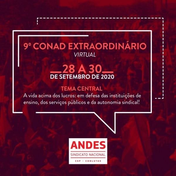 Divulgado o Caderno de Textos do 9º Conad Extraordinário do ANDES-SN