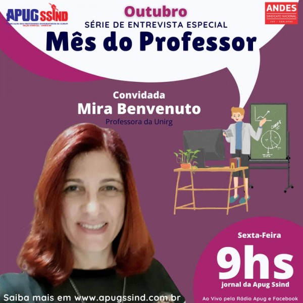 Professora e musicista Mira Benvenuto fecha primeira série de entrevistas com docentes da Unirg