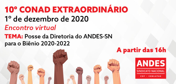 Nova diretoria do ANDES-SN tomará posse em 1 de dezembro no 10º Conad Extraordinário