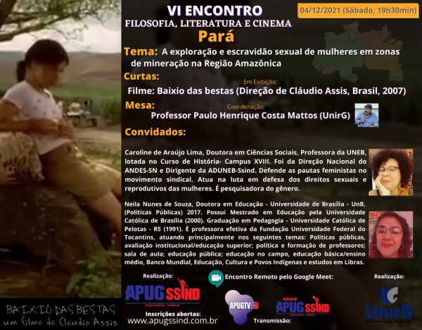 Filosofia, Literatura e Cinema finaliza semestre debatendo exploração e escravidão sexual de mulheres