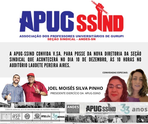 Nova Diretoria da Apug toma posse na sexta-feira (10/12)