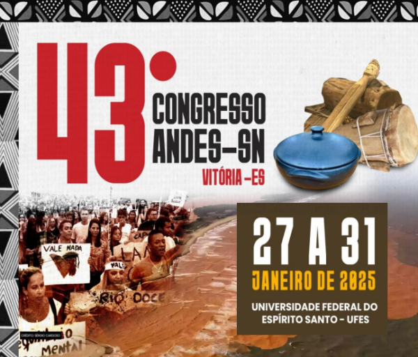 ANDES DIVULGA CADERNO DE TEXTOS DO 43º CONGRESSO