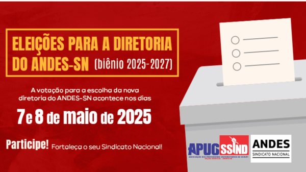 APUG publica relação dos aptos a votar nas eleições do ANDES-SN 2025