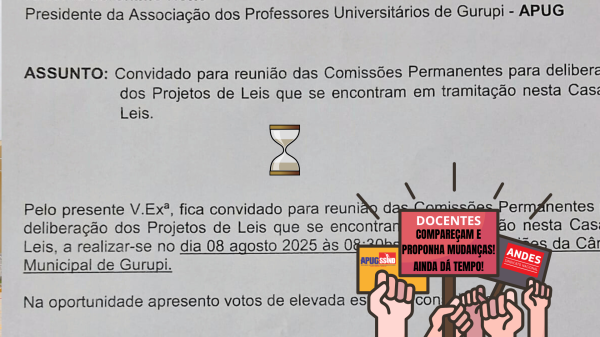 APUG é convidada para discutir Reforma da Previdência Municipal na Câmara de Gurupi
