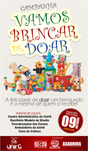 E-flyer Vamos Brincar de Doar