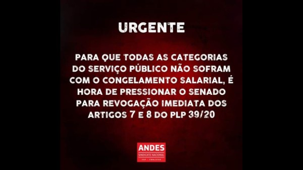 Auxílio para estados e municípios será retirado dos salários de servidores (as) públicos