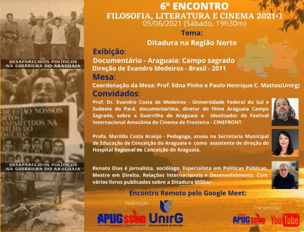 Filosofia, Literatura e Cinema finaliza semestre que debateu ditadura militar e trabalho escravo na região norte