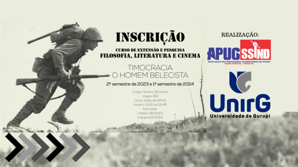 FILOSOFIA E CINEMA DEBATERÁ  “TIMOCRACIA: O HOMEM BELECISTA”