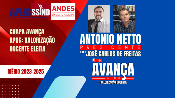 Chapa Avança Apug: Valorização Docente é eleita para Biênio 2023-2025