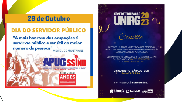 APUGSSIND, PARABENIZA SERVIDORES PÚBLICOS PELO SEU DIA E COMEMORA COM GRANDIOSO JANTAR