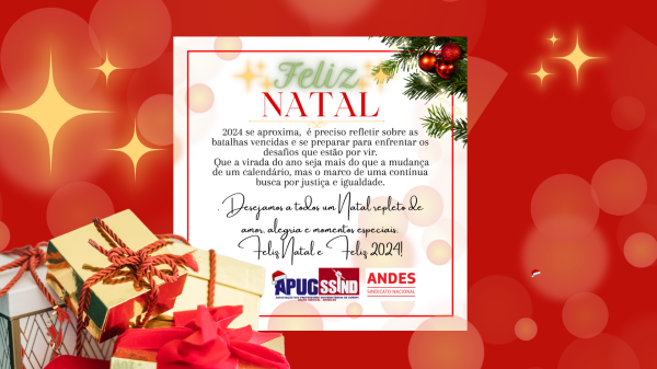 Apug deseja a todos um Feliz Natal e Feliz 2024!