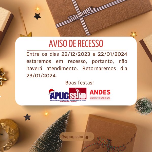 Comunicado de Recesso Apug