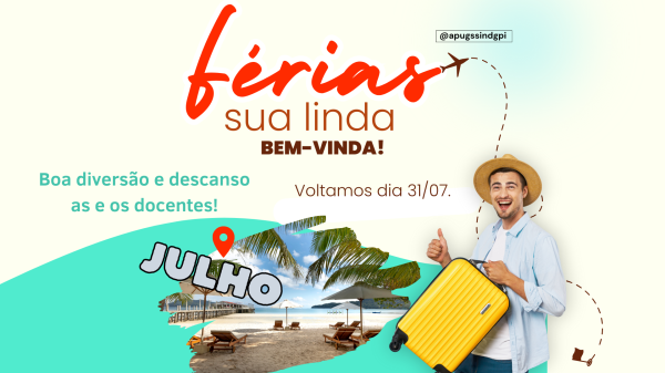 Diretoria da Apug deseja a todos os docentes boas férias